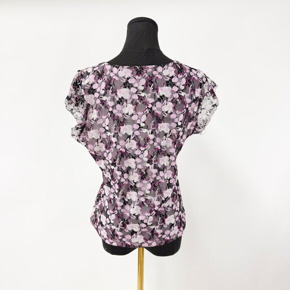 BRAND NEW WITH TAGS PINK AND PURPLE LACE TOP - Picture 6 of 8